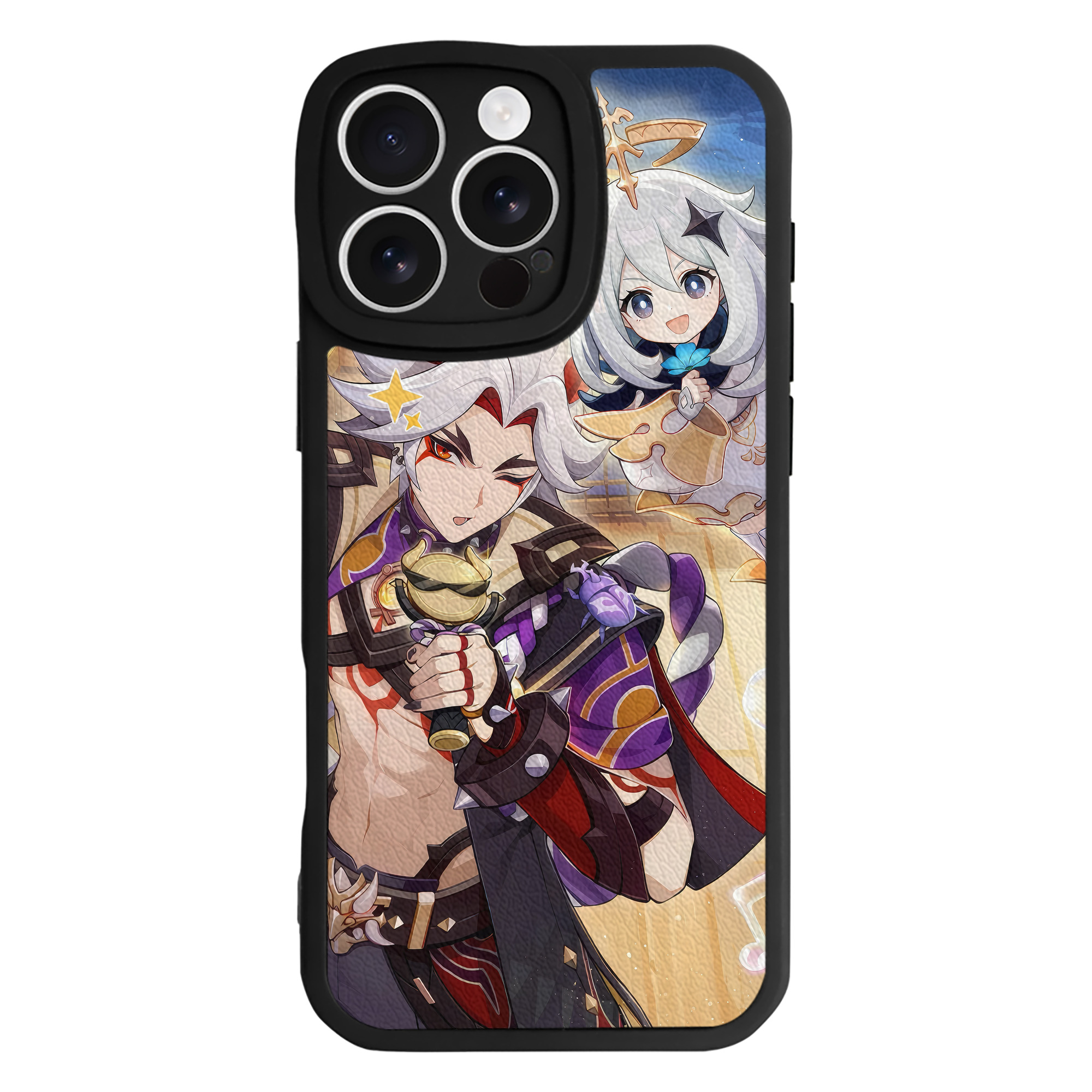 げんし神 genshin 【iPhone 16シリーズ対応】シリコンスマホケース（レザー調） 材質：シリコン